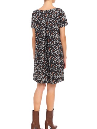 Коричневое платье MARELLA: фото 4 - Invogue